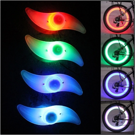 Pesp luces ledes para rayos de bicicleta, RGB 128, programables, de colores  cambiantes, impermeables, lámparas de luz para rayos de rueda de bicicleta